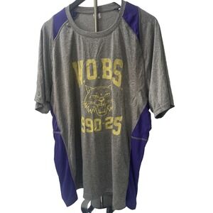 Sport-Tek W.O.B.S. Rugby T-Shirt Mens 2XL Grey Purple Excellent 25th Anniversary